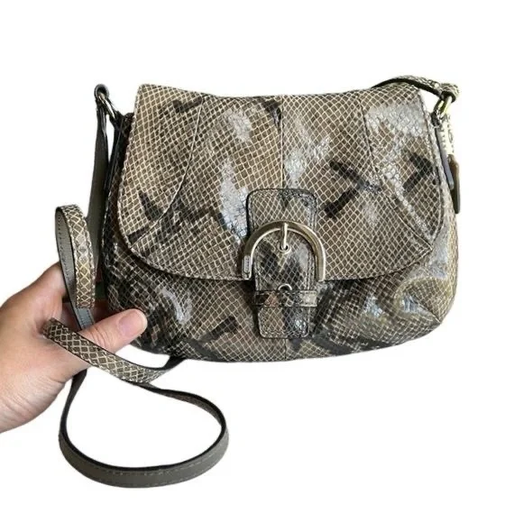 COACH Vintage Exotic Soho Python Snake Embossed Mini Crossbody - Picture 2 of 16